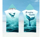 Cambio de Bata de baño Changing Towel, Toalla de Poncho de Surf con Capucha Toalla de baño con Capucha para Adultos Toallas Deportivas con Capucha estampadaTalla única-  75cm x 110cm