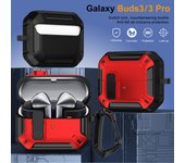 Earphone Case For Samsung Galaxy Buds 3 / 3 Pro Contrast Color With Switch and Key Chain