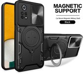 Armor Ring TPU Case For Xiaomi POCO X4 Pro X5 C3 C31 Redmi 9C 10C 12C 10A 11A A1 Note 12 11 Mi 12T 13 Slide Camera Protective