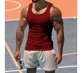 American tank top, men's stretch sports fitness training, tight hurdle sleeveless top, underneath