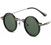 Gafas De Sol redondas para hombre y mujer, lentes Retro Steampunk, De diseñador De marca, montura De Metal