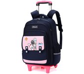 Mochila con ruedas para niños Escuela primaria niño maleta con ruedas mochila Escalada impermeable