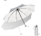 Mini Paraguas de bolsillo Anti UV para mujeres, hombres y niños, 8 varillas, a prueba de viento, ligero, Plegable, portátil