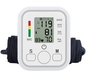 Versión audio español，Tensiómetro de Brazo digital ,medición precisa de la presión arterial y el pulso, Detector electrónico de frecuencia cardíaca con brazalete 22-36cm，2X99 memoria Adecuado para uso doméstico，pantalla LCD grande, M2 Tec