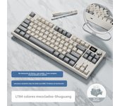 LT84 Teclado Mecánico Tri-mode Inalámbrico Bluetooth Con Cable Eje Verde Gaming Competición Oficina Teclado