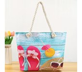 Ethnic Style Beach Tote Bag with Double Handles for Women - Fashionable and Spacious Bag for Beach Essentials