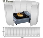 8/10/12/16 Panel Outdoor Camping Picnic Gas Stove Cover Kitchen Burner Windproof Aluminum Alloy Screen