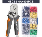 WOZOBUY Tubular Terminal Crimping Tools Mini hand Pliers HSC8 6-4 0.25-10mm² 23-7AWG 6-6 0.25-6mm² High Precision Clamp Sets