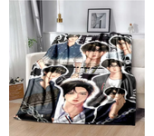 True Beauty Series Hwang in Youp Cha EunWoo Art Pattern Blanket Star Flannel Warm Throw Sofa Bed Travel Picnic Blanket Girl Gift