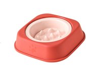Feeding Tools Anti-Chocking Dog Slow Feeder Ceramic Non-Slide Cat Feeding Bowl Solid Color Kitten Food Tray For Puppy