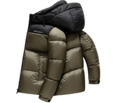 Men's and women's short cold down jacket, white duck down