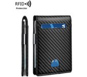 famgem Cartera Minimalista Para Hombre Con Bloqueo RFID Portátil Gran Capacidad 11 Tarjetas Color Sólido Soporte Para Tarjetas De Crédito