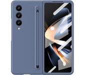 With Tempered Film Touch Pen For Samsung Z Fold 5 Fold 4 Case Skin-Friendly Matte Folding Shockproof Hard Back Cover Accessories
