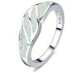 New Simple Fashion Niche Trend Fire Opal Valentine's Day Gift Light Luxury Women's Ring Anniversary Street Party Accessory Ring