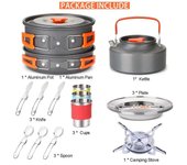 Camping Travel  Tableware Cookware Kit Pots  Gas Stove Accessories Kitchen Utensils Sets Picnic  Supplies