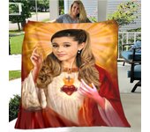 Singer Ariana grande printed blanket Flange Warm blanket soft and comfortable blankets bed linings cubre cama birthday gift