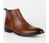 Botas de Chelsea de los hombres pequeños zapatos del dedo del pie cuadrado Botas de tobillo de moda