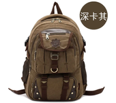 Mochila vintage de lona para hombre, Bolsa Escolar de viaje de gran capacidad para ordenador portátil de 14 pulgadas, nueva moda