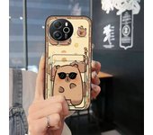 Dirt-resistant Anti-dust Phone Case For Blackview Shark8/Oscal Tiger12 Cartoon Card slot Card bag Anti-knock Back Cover