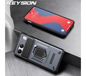 KEYSION Shockproof Armor Case for OnePlus Nord 4 Slide Camera Protection Ring Stand Phone Back Cover for OnePlus 1+ Nord 4 5G