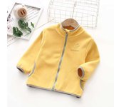 Autumn winter for boys and girls, children's casual velvet long sleeved jac, stand up collar zippered warm windbreakers,