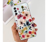 For Samung Galaxy M13 SM-M135F Case Bumper Soft Clear TPU Silicone Back Shell Cover For Samsung M13 M33 M53 5G Flower Ins Capas