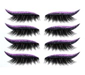 Delineador De Ojos Y Pestañas Reutilizables Stickers, Glitter Eyeliner Stickers Pestañas Postizas Maquillaje De Ojos Stickers