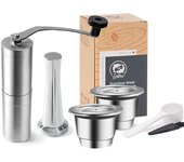 Stainless Steel Nespresso Refillable Coffee Capsule Tamper Reusable Coffee Pod Coffeeware Accessories For Barista Espresso Maker