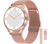 2024 Smart Watch for Women, Fitness Tracker, Health Monitor for Heart Rate, Blood Oxygen and Sleep, 1.19'' AMOLED Screen Fitness Smart Watch for Android iPhone iOS, Steel and Silicone Double Straps