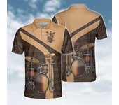 Drum Set Graphic Shirts For Men Fashion Summer 3D Printed Drummer  Shirt Casual Oversized Lapel Button Tees Tops