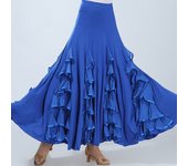 Vals falda de baile moderno baile de salón baile cuadrado baile de salón nueva falda swing falda práctica falda larga aspecto delgado