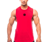 Mens Gym Clothing Workout Tank Tops Fitness Bodybuilding Low Cut Armholes Vest Muscle Singlets Activewear Tanktop