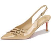 Zapatos de tacón de mujer 6-8-10 cm, sandalias verano punta fina, correa en E dedos al aire, tacón trasero abierto, diseño francés elegante, versátil oficina fiesta