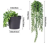 Plastic Material Persian Fern Leaves Vine Design Leaf Grass Texture Hanging Vine Succulent Shape Hanging Style Decorative Vine