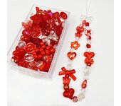 10/30g 8 Style Acrylic Smile Heart Bow Flower Loose Beads For DIY Handmade Phone Chain Bracelet Jewelry Making Accessories