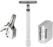 Classic Safety Stainless Steel Mens Folding Shaver And Blades Nose Hair Barber Shaving Razor Beard Trimmer