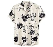 Camiseta de Verano de Playa Hawaiiana Estampado de Denim 3D para Hombres Manga Corta Transpirable