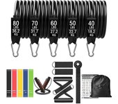 Workout Bar Fitness Resistance Bands Set Pilates Yoga Pull Rope Exercise Training Expander Gym Equipment for Home Bodybuilding