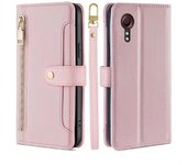 Magnético Multifuncional Moda Cremallera Funda de Cuero Solapa Galaxy Xcover 5, Cuerda Colgante Funda protectora