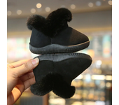 Botas de nieve cálidas de felpa para niños, zapatos de algodón para bebés, botas antideslizantes para primeros pasos