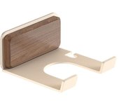No Drilling Wood Hairdryer Holder Self Adhesive Waterproof Hairdryer Storage Rack Rust-proof Wall Mount Bathroom Shelf