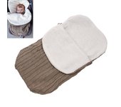 Saco de cochecito de bebé, saco de dormir, manta de cochecito de bebé, saco de dormir acolchado, saco de dormir de lana para cochecito, calidez de punto grueso