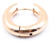 Alisouy 2pcs Black Rose Gold Color Tone Stainless Steel Hoop Earrings Round Loop Earring Men Women Big Size Hyperbole Jewelry