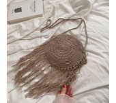 Fashion Tassle Shoulder Crossbody Bags Women's Hollow Designer Luxury Woven Beach Bag Summer Beach Travele Small Handbags Purse