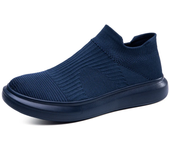 Zapatillas de deporte informales de primavera para hombre, zapatos sin cordones ultraligeros transpirables, calcetines de malla, zapatos deportivos para correr con boca