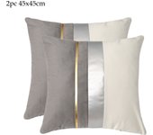 ANUMEI Pack of 2 Luxury Velvet Cushion Cover 45x45cm 30x50cm Home Decor Pillow Case Decorative Sofa Pillows Cover Design Grey