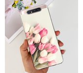 Transparent Soft TPU Phone Case For Samsung Galaxy A80 Samsung A90 Coques Women Girly Fashion Painting Funda Bumper GalaxyA80
