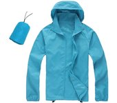 Chaqueta impermeable capucha hombre, cortavientos con protección solar, ligero, para ciclismo, Verano