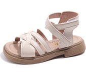 Girls Gladiator Sandals 2024 Summer New Kids Beach Shoes Bohemian Style Weave Design Open Toes Children's Princess Sandals 26-36