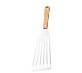 Kitchen Cookware Stainless Steel Fish Spatula with ABS/Wooden Handle Slotted Steak Tuner Hollow Frying Shovel Egg